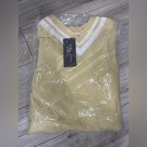 Black Brown 1826 Yellow Pima Cotton Sweater